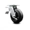 Service Caster 6 Inch Rubber on Steel Caster with Roller Bearing and Total Lock Brake SCC SCC-TTL30S620-RSR - alternate 5